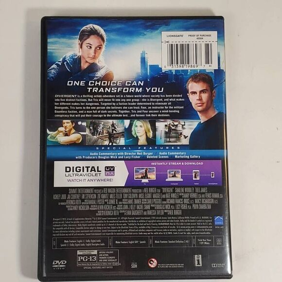 Divergent (2014 Film) [DVD] - Picture 3 of 3